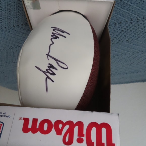 Wilson Official NFL Autograph Football White Panel The Duke alan page signed - Picture 2 of 4